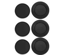 Keenso Kit de Couvercle Arrière D'objectif de Haute qualité, Corps D'Appareil Photo Léger, Capuchon Avant Portable en Plastique Noir pour Appareil Photo à Monture MD, Conception Légère et Compacte