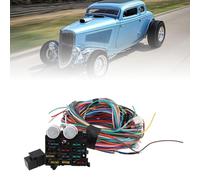 Keenso Kit de Faisceau de Câblage 12 Circuits, Faisceau de Câbles de Fusible Automobile Universel avec Fils et Connecteurs Résistants à la Chaleur pour Tiges de Rat, Voitures de Sable,