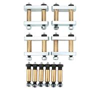 Keenso Kit de Mise à Niveau de Manille Robuste, Kit de Manille de Suspension en Acier avec Boulons Graissables et Bagues en Bronze, Tandem de 2,25 Pouces pour Remorque CRE3000 Stock Equaflex RV