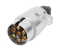 Keenso Kit de Prise de Courant pour Remorque de Camion, DC12V 7 Broches, Connecteur de Signal en Alliage D'aluminium, Support de Montage de Faisceau de Câbles avec Matériel de Montage