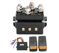 Keenso Kit de Relais Solénoïde de Treuil 12 V, Télécommande sans Fil pour VTT UTV de 8 000 LB et 12 000 LB, avec Boîtier en Acier Résistant aux Intempéries et 2 Télécommandes