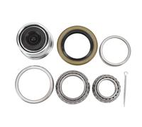 Keenso Kit de Roulements de Moyeu de Roue de Remorque en Alliage d'acier, Kit de Roulement de Roue de Remorque de Bateau pour Essieux de Broche de 3 500 Lb 84 1 1 16 Pouces à 3 8 Pouces avec Capuchon