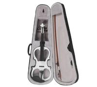 Keenso Kit de Violon électrique Professionnel 4/4 Silencieux pour étudiants et Adultes pour pratiquer Les Performances (White