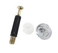Keenso Kit D'écrous à Vis de Pièce de Connexion de Roue Excentrique 100 Ensembles D'accessoires de Quincaillerie de Meubles Fiables pour les Projets de Bricolage en Fer et en Nylon