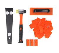 Keenso Kit D'installation de Revêtement de Sol stratifié avec Barre de | Maillet double face, bloc de frappe solide, 40 entretoises en plastique, adapté aux planchers de bois franc, amélioration