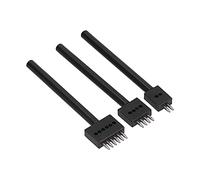 Keenso Kit D'outils de Maroquinerie Poinçons Durables 4mm 6mm (Tooth | Acier au carbone de haute qualité, opération facile, artisanat du cuir, 3 pièces