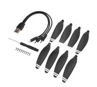 Keenso Lames D'hélice de Drone RC, 8 Lames en Plastique Fiables et Stables, Performances Silencieuses pour E88 E58, Essentielles pour Les Pilotes de Drones