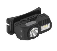 Keenso Lampe Frontale du Capteur de Mouvement avec une Batterie Rechargeable, des Modes d'éclairage 5 + 4, des Options de Port Polyvalent pour les Modes de Camping, de Randonnée, de Course, (BLACK)