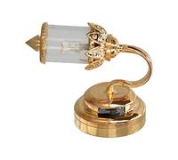 Keenso Lampe Miniature de Maison de Poupée, Lampe de Maison de Poupée à L'échelle 1:12 en Métal doré Abat-Jour Transparent Décoration de Lampe de Maison de Poupée Miniature