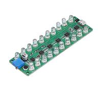 Keenso LED VU Mesurer le Dispositif avec Connexion D'inversion, Contrôle du Langage et Lumière de Mélodie, Idéal pour Tester les Niveaux Sonores dans les Productions Musicales (plastique, 10 Cm X 3