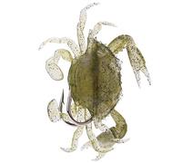 Keenso Leurre de Pêche au Crabe, Appât Souple en Silicone avec Hameçons Pointus, Forme de Crabe Réaliste de 3 Pouces, Idéal pour la Pêche en Eau Salée, Sébaste et Bar (1#)