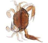 Keenso Leurre de Pêche au Crabe, Appât Souple en Silicone avec Hameçons Pointus, Forme de Crabe Réaliste de 3 Pouces, Idéal pour la Pêche en Eau Salée, Sébaste et Bar (3#)