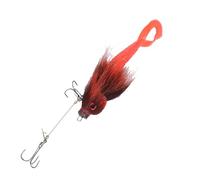 Keenso Leurres de Pêche, Appât Souple en Silicone avec Queue de Fourchette de Rat pour la Pêche en Haute Mer en Eau Salée et Les Pêcheurs en Eau Douce (Orange)