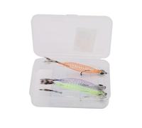 Keenso Leurres de Pêche, Ensemble d'appâts en Plastique avec Yeux 3D et Hameçons Triples Solides, Leurre de Pêche 4 Pièces pour Les Pêcheurs à la Traîne en Eau Douce et en Eau Salée (4PCS)