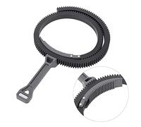 Keenso Levier de Poignée de Mise au Point en Plastique Durable avec Bague D'engrenage, Courroie D'entraînement Flexible, pour Caméscopes et Caméras HD, Noir/Gris/Bleu, 29 G, 2,36", Norme de (Gray)