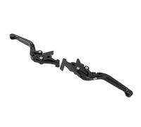 Keenso Levier D'embrayage, Levier de Poignée de Frein de Moto en Alliage D'aluminium CNC Réglable avec Mécanisme de Verrouillage, pour 125 250 300 350 750 XADV 750 ADV 350 (BLACK)