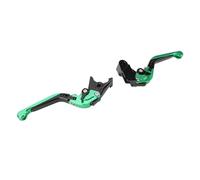 Keenso Levier D'embrayage, Levier D'embrayage Pliable pour Moto CNC 6061 en Alliage D'aluminium Poignée de Frein à Longueur Réglable avec Mécanisme de Verrouillage Fiable (GREEN)