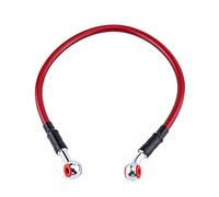 Tuyau D'huile Embrayage Frein De Moto, Keenso Tuyau de Durite d'Huile de Frein 45/90 cm Universel pour Moto Raccord de Tuyau de Carburant en Acier Inoxydable Tressé(45CM Red)