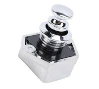 Keenso Loquet à Bouton-poussoir, Serrure de Porte D'armoire sans vec Déverrouillage Facile à une Touche pour Camping-car, Yacht, Camping-car, Caravane (Chrome)