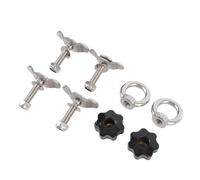 Keenso Lot de 10 Goujons Filetés à Double Cosse en L, Raccord Robuste en Acier Inoxydable avec Une Résistance à la Rupture de 5 500 LB, pour Camion, Remorque, Contrôle du Fret, Pick-up,