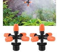 Keenso Lot de 10 têtes de pulvérisation atomisantes avec grande zone d'arrosage pour l'humidité du sol - En plastique - Pour jardinage et irrigation