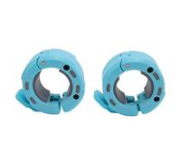 Keenso Lot de 2 Colliers de Serrage Magnétiques à Dégagement Rapide pour Haltères de 50 Mm, Nylon Haute Résistance avec Poignée en Silicone, Verrouillage de Plaque sécurisé pour Entraînement (Gris