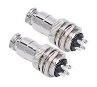 Keenso Lot de 2 connecteurs de prise aéronautique durables en alliage de zinc performance stable pour systèmes d'acquisition de données, inclinomètre, 2 pièces (#3)