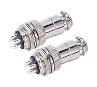 Keenso Lot de 2 connecteurs de prise d'aviation durables en alliage de zinc performance stable pour systèmes d'acquisition de données, inclinomètre, 2 pièces (#4)