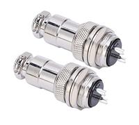 Keenso Lot de 2 connecteurs de prise d'aviation durables en alliage de zinc performance stable pour systèmes d'acquisition de données, inclinomètre, 2 pièces (#1)