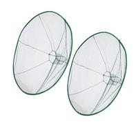 Keenso Lot de 2 Filets de pêche circulaires Pliables et rétractables de 80 cm, en Nylon Haute résistance, pour crevettes flottantes