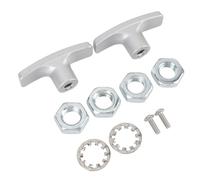 Keenso Lot de 2 Poignées de Rechange pour Valve de Déchets de Camping-Car, Matériau ABS Gris Résistant à L'oxydation, au Vieillissement, avec écrous, Vis, Rondelles, pour Système
