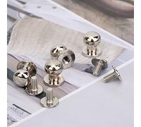 Keenso Lot de 20 rivets métalliques pour le travail du cuir, tête ronde, , clous, sacs, chaussures, accessoires pour vêtements punk, mode et haute couture, boulons en cuivre et rivets pour