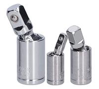 Keenso Lot de 3 adaptateurs de douille articulés universels, résistants aux chocs, bonne performance pour clé à cliquet, montage par vis, acier au chrome vanadium