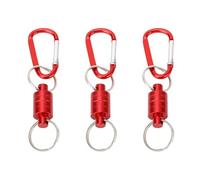 Keenso Lot de 3 porte-clés magnétiques compacts à dégagement rapide pour réparation d'outils - Boucle magnétique portable en alliage d'aluminium