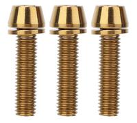 Keenso Lot de 3 vis de vélo en alliage de titane M5 x 20 / M6 x 20 mm - Vis de fixation M5 x 20 mm - Doré - Pour vélos et pièces de rechange