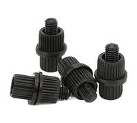 Keenso Lot de 4 Boulons pour Plaque D'immatriculation de Moto, Filetage de 6 Mm, Nylon Noir Antirouille pour Moto et Yacht