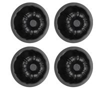Keenso Lot de 4 mini moules à flan antiadhésifs pour boulangerie, brillants et faciles à laver, matériau sûr pour les boulangeries domestiques et professionnelles, 10,2 cm