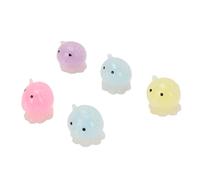 Keenso Lot de 5 Balles Anti-Stress en Forme de Pieuvre, Jouet Sensoriel TPR à Montée Lente, Lavable, Taille de Poche 3,5 Cm, pour Enfants, Adultes, Salle de ureau, étude, Soulagement de