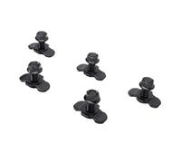 Keenso Lot de 5 Boulons d'ancrage Filetés à Double Cosse en L M10 X 30 Mm, Boulon d'ancrage D'arrimage en Acier au Carbone avec Finition Noire Plus Lisse pour Camion, Lit, Remorque, (Black)