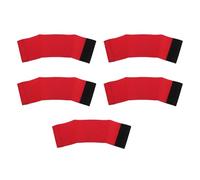 Keenso Lot de 5 Manchons de Tasse Isolés en Néoprène Réutilisables avec Fermeture à Boucle pour Boissons Glacées et Chaudes au Bureau, à l'école, en Plein Air (rouge)