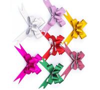 Keenso Lot de 50 Nœuds à Tirer Plaqués de Couleurs Mélangées, Résistants aux Déchirures, Moulés pour Fête de Mariage - Idéal pour Les Fêtes d'anniversaire et Les Cérémonies