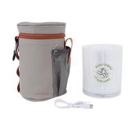 Keenso Lumière de Remplissage de Gabarit de Calmar, Sac de Pêche à Port d'alimentation Femelle de Type C avec Lumière Lumineuse pour Appât Dur, Appât Souple (Gray)