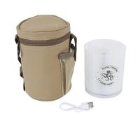 Keenso Lumière de Remplissage de Gabarit de Calmar, Sac de Pêche à Port d'alimentation Femelle de Type C avec Lumière Lumineuse pour Appât Dur, Appât Souple (Kaki)