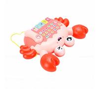 Keenso Machine à Histoires pour bébé, Crabe d'apprentissage Précoce, Jouet Musical Interactif avec Mini Touches de Piano et Lumières Colorées, Jeu Sonore de Narration pour l'éducation Précoce des