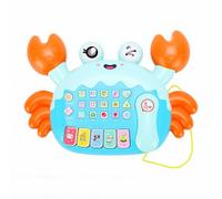 Keenso Machine à Histoires pour bébé, Crabe d'apprentissage Précoce, Jouet Musical Interactif avec Mini Touches de Piano et Lumières Colorées, Jeu Sonore de Narration pour l'éducation Précoce des