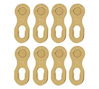 Keenso Maillon de chaîne de vélo, 4 Paires en Acier vélo vélo 12 Vitesses chaîne manquant Lien connecteur pièces Accessoire de vélo(Or)