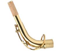 Keenso Manche de Saxophone, Manche de Remplacement en Laiton avec Connecteur Standard Diamètre 2,45 Cm pour Saxophones Alto et Musiciens (GOLD)