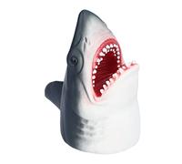Keenso Marionnettes Jouet de Jeu de Rôle, Marionnette à Main de Requin Réaliste en Caoutchouc Souple Conte Jeu de Rôle Tête de Requin Jouet pour Enfants