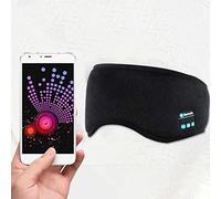 Keenso Masque pour les Yeux sans Fil, écran Lumineux de Communication Musicale Douce pour le Yoga du Sommeil, Taille 17,72 X 5,91 X 5,12 Pouces (BLACK)