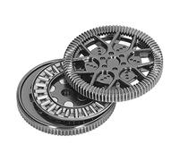 Keenso Metal Fidget Toys Fidget Slider Haptic Coin, Anxiété Stress Relief Pousser Slider Jouet pour Bureau (Argent Noir)